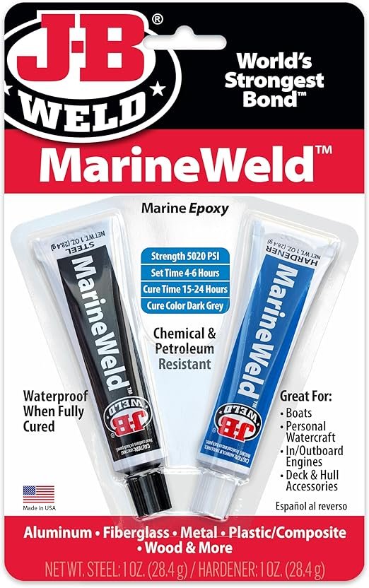 j b weld marine weld carded (2) 1 oz. twin tubes