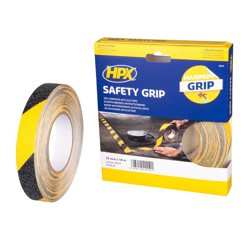 SY2518 HPX 9600 Safety Grip yellow black 25 mm x 18 m 5425014224191